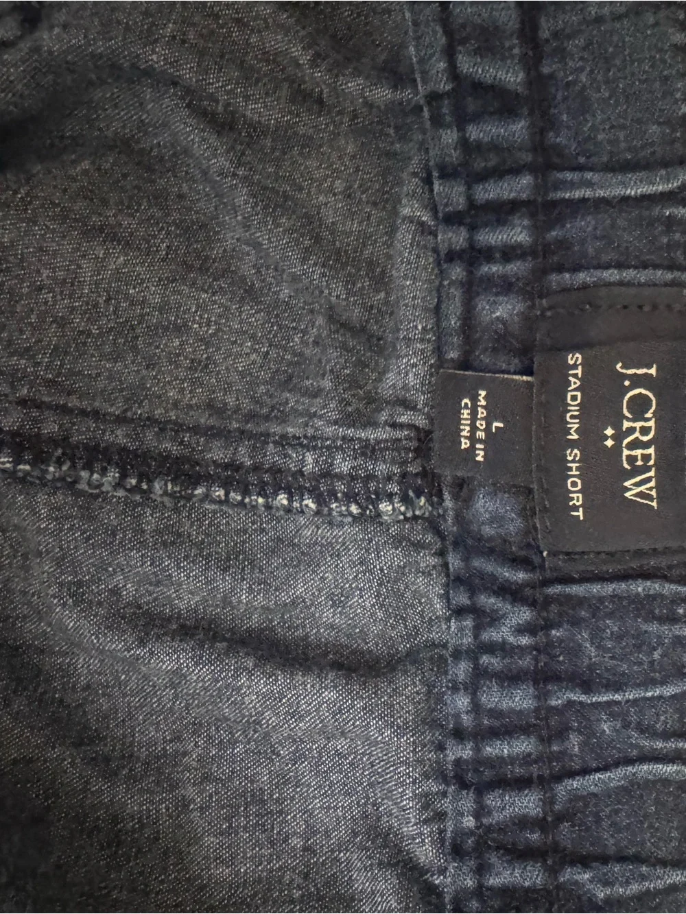 J.Crew Navy Stadium Short Drawstring Chambray